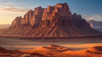 Naklejka premium Mountains Found in the Desert