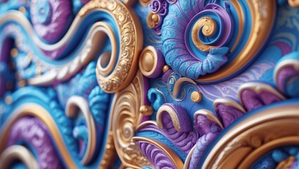 Fascinating wallpaper ornamental designs and abstract textures.