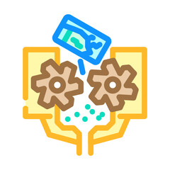 electronic being shredded e waste pollution color icon vector illustration