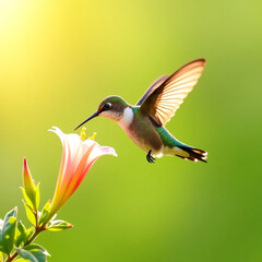Naklejka premium hummingbird in flight