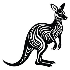 Kangaroo silhouette vector illustration