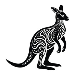 Kangaroo silhouette vector illustration