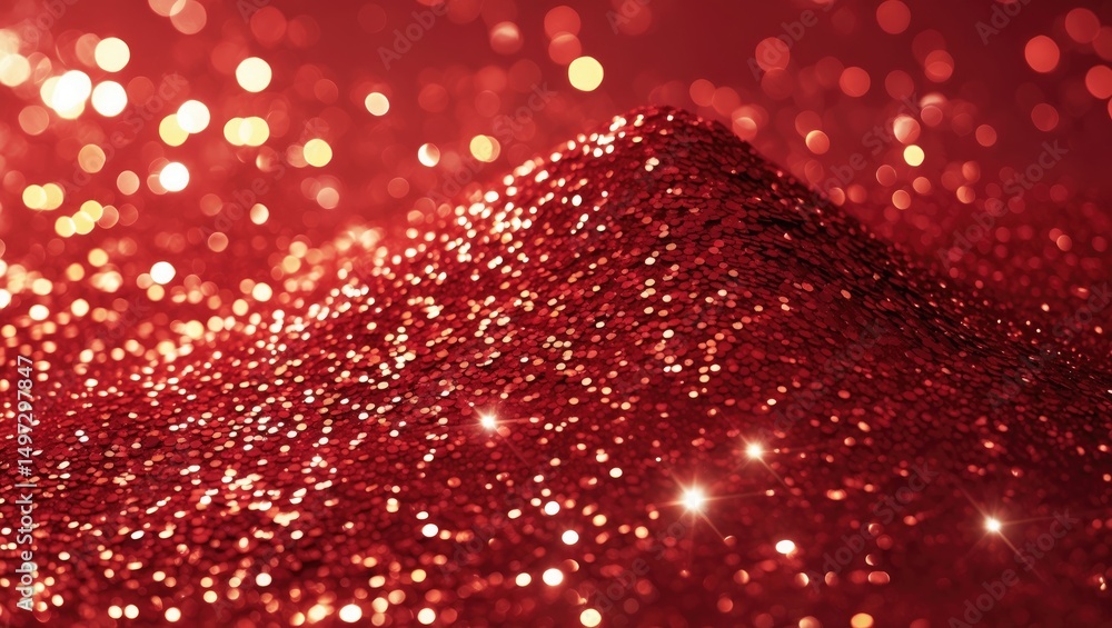 Poster chinese new year backdrop featuring red gradient foil paper with light sparkles.