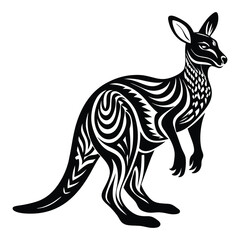 Kangaroo silhouette vector illustration