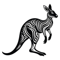 Kangaroo silhouette vector illustration