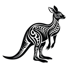 Kangaroo silhouette vector illustration