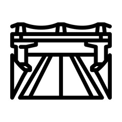overpass highway road line icon vector illustration