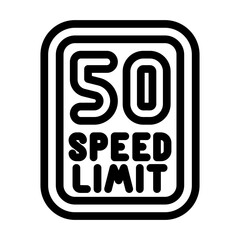speed limit highway road line icon vector illustration