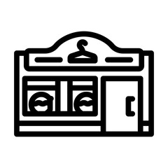 dry cleaner shop line icon vector illustration