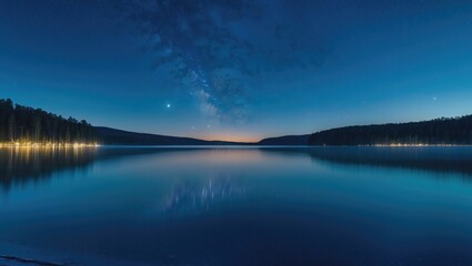 Fototapeta premium A starry shroud over Falls Lake