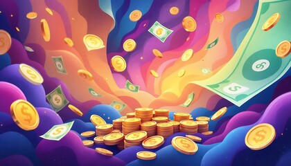 money colorful illustration