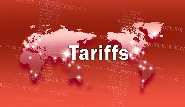 World map showing American tariffs