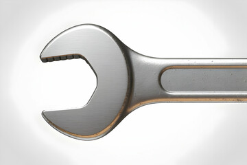Fototapeta premium Closeup of a Metal Wrench Isolated on White Background