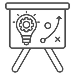 Strategy Outline Icon Element For Design