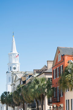 Houses at Broad Street and St. Michaels Church tower