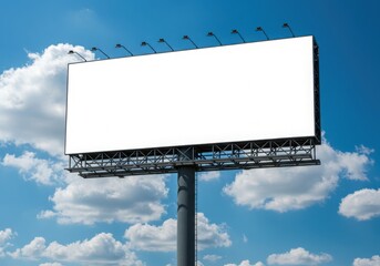 Obraz premium Billboard against a cloudy sky, advertising and marketing use cases