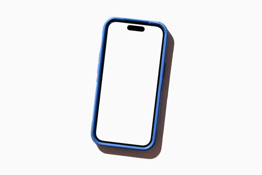 Blank smart phone on white background