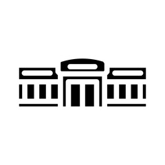 hypermarket shop glyph icon vector illustration
