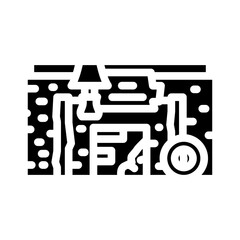 junk shop shop glyph icon vector illustration