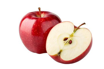 red and green apples isolated