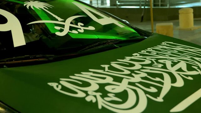 Saudi National Day Car Decoration