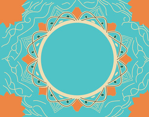 Elegant Moroccan birthday invitation frame with intricate patterns, vibrant colors, and traditional design perfect for festive celebrations.