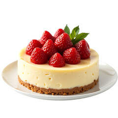 Delicious Cake with Creamy Frosting and transparent background.