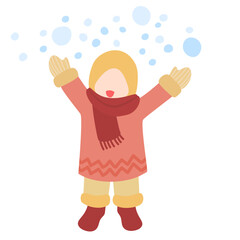 little girl in winter