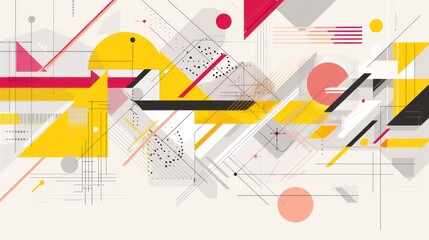 Abstract geometric shapes in vibrant colors (1)