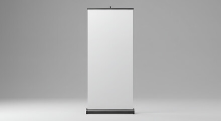 Blank Retractable Banner Stand Mockup for Design Presentation