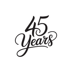 45 years hand lettering typography