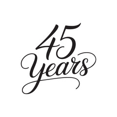 45 years hand lettering typography