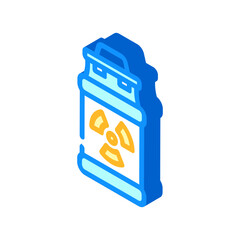 waste barrels radioactive pollution isometric icon vector illustration