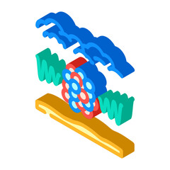 particles air radioactive pollution isometric icon vector illustration