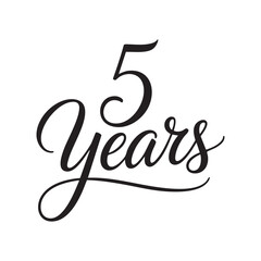 5 years hand lettering typography