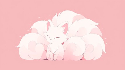 Nine tail fox digital art