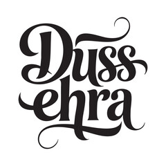 dussehra hand lettering typography