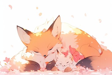 Nine tail fox digital art