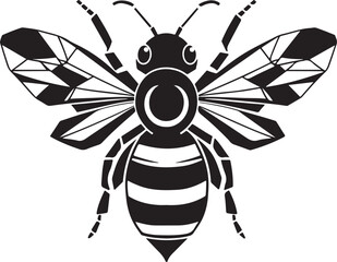 black and white cartoon bee Tiny Wings – Iconic Bee Representation