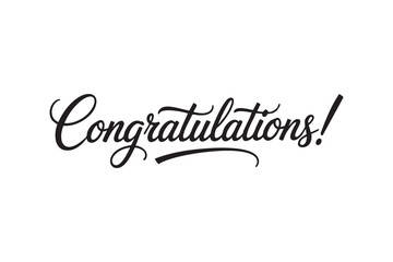 congratulations calligraphy text typography