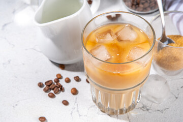Homemade iced latte coffee