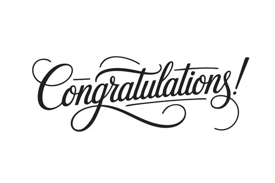 Naklejki congratulations calligraphy text typography