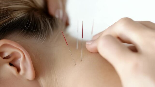 Therapeutic needle journey: acupuncture balance, subtle insertion, body connection, ancient healing, pressure point, holistic method, energy line, wellness goal, traditional aid, internal shift