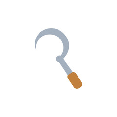 Stylized sickle illustration with transparent backdrop for diverse applications