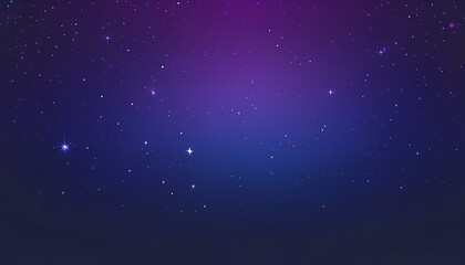 Fototapeta premium Cosmic Night Sky Purple and Blue Gradient with Sparkling Stars