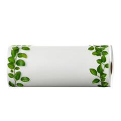Eco-friendly paper roll with plant designs.