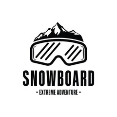 snowborad extreme adventure logo design concept idea