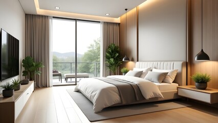Bright Bedroom Space with Minimal Furnishings