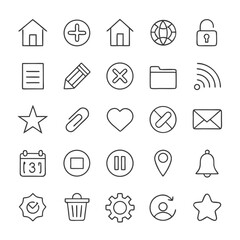 Different Types of Icons set vector