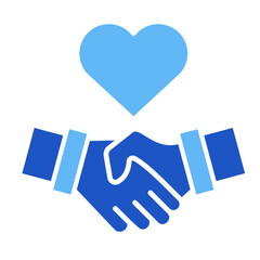 Linked Hands  Icon Element For Design	